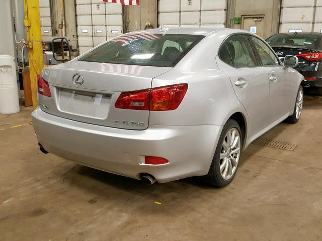 JTHCK262285019626 - 2008 LEXUS IS 250 SILVER photo 4