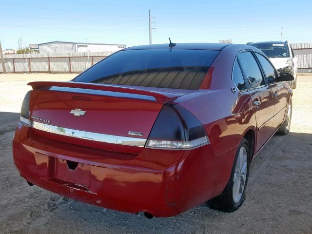 2G1WU583181269742 - 2008 CHEVROLET IMPALA LTZ RED photo 4