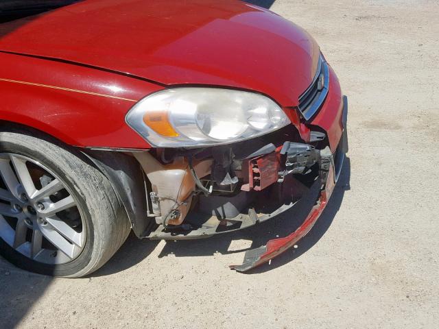 2G1WU583181269742 - 2008 CHEVROLET IMPALA LTZ RED photo 9