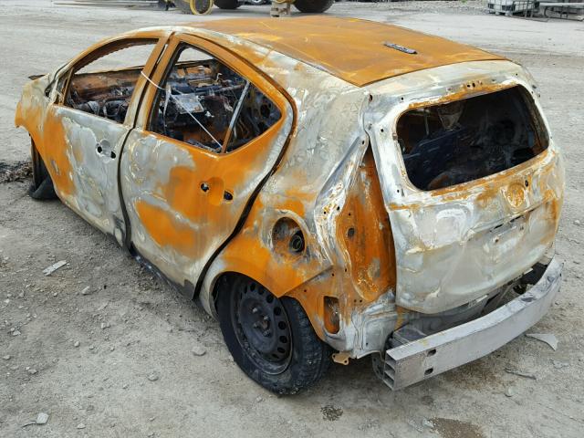 JTDKDTB35G1132245 - 2016 TOYOTA PRIUS C BURN photo 3