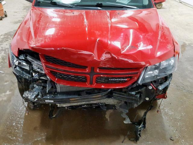 3C4PDDEG0ET312989 - 2014 DODGE JOURNEY R/ RED photo 7