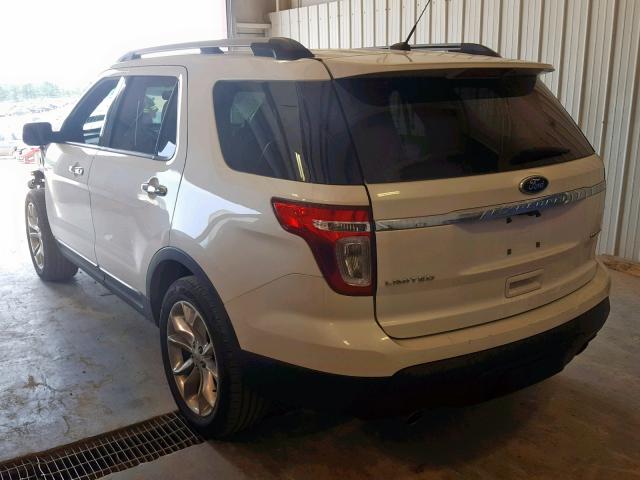 1FM5K7F87EGA96094 - 2014 FORD EXPLORER L WHITE photo 3