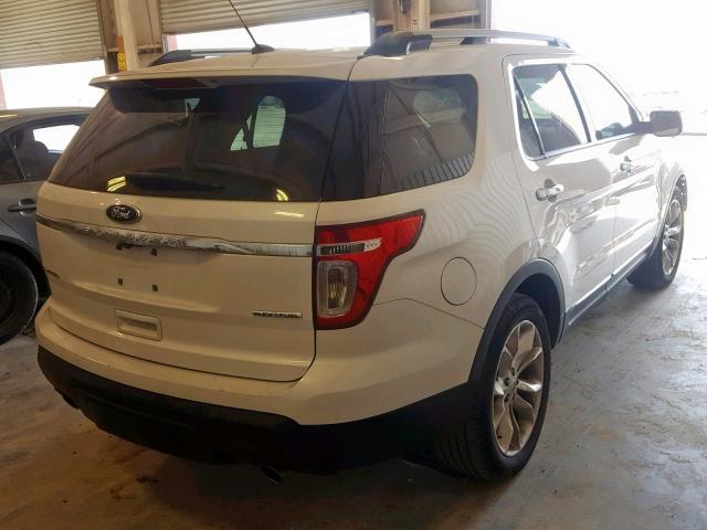 1FM5K7F87EGA96094 - 2014 FORD EXPLORER L WHITE photo 4