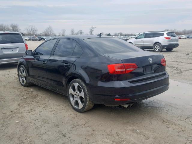 3VW2K7AJ5FM356451 - 2015 VOLKSWAGEN JETTA BASE BLACK photo 3