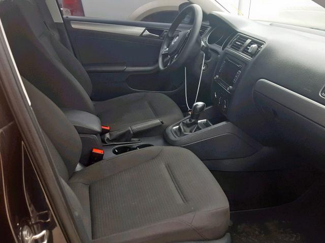 3VW2K7AJ5FM356451 - 2015 VOLKSWAGEN JETTA BASE BLACK photo 5
