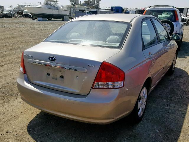 KNAFE121785520327 - 2008 KIA SPECTRA EX GOLD photo 4