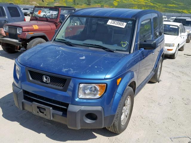 5J6YH28796L015185 - 2006 HONDA ELEMENT EX BLUE photo 2