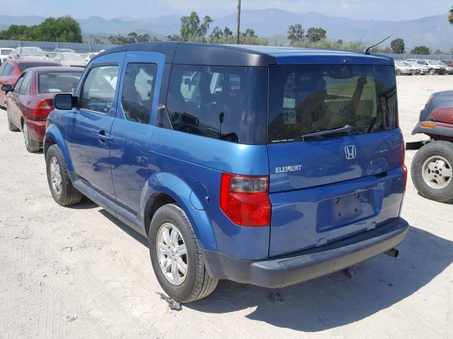 5J6YH28796L015185 - 2006 HONDA ELEMENT EX BLUE photo 3