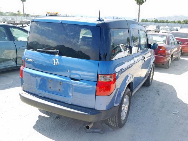 5J6YH28796L015185 - 2006 HONDA ELEMENT EX BLUE photo 4