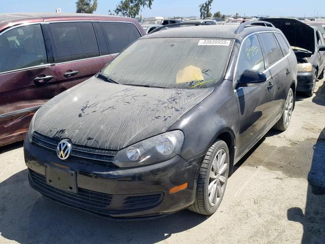 3VWPL8AJ9BM663172 - 2011 VOLKSWAGEN JETTA TDI BLACK photo 2