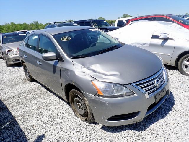 3N1AB7AP7EY256493 - 2014 NISSAN SENTRA S GRAY photo 1