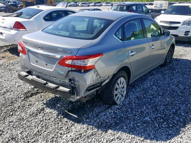 3N1AB7AP7EY256493 - 2014 NISSAN SENTRA S GRAY photo 4