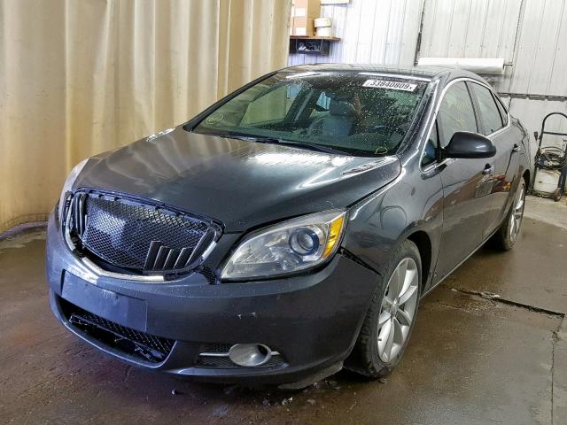 1G4PP5SK0C4201878 - 2012 BUICK VERANO GRAY photo 2