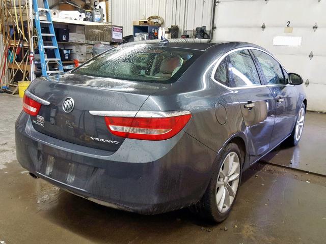 1G4PP5SK0C4201878 - 2012 BUICK VERANO GRAY photo 4