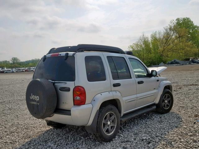 1J4GK38K03W553887 - 2003 JEEP LIBERTY RE SILVER photo 4