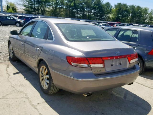 KMHFC46F97A161838 - 2007 HYUNDAI AZERA SE GRAY photo 3