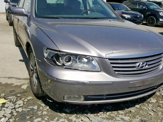 KMHFC46F97A161838 - 2007 HYUNDAI AZERA SE GRAY photo 9