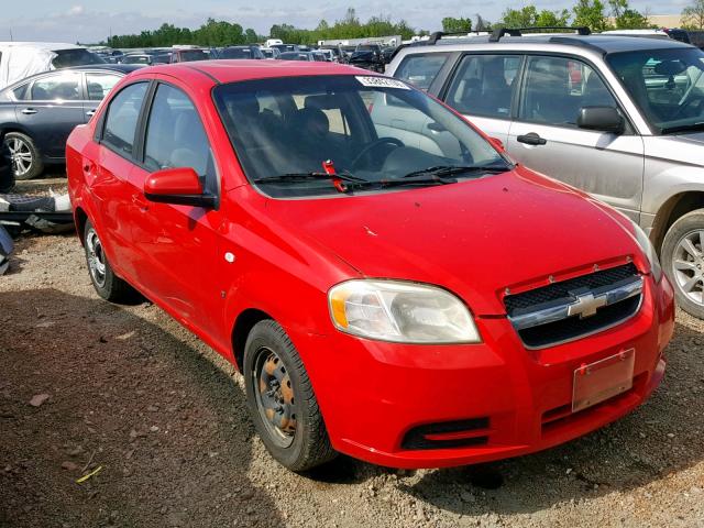 KL1TD56637B175018 - 2007 CHEVROLET AVEO BASE RED photo 1