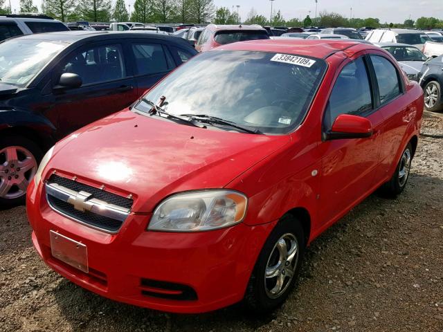 KL1TD56637B175018 - 2007 CHEVROLET AVEO BASE RED photo 2