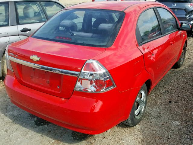 KL1TD56637B175018 - 2007 CHEVROLET AVEO BASE RED photo 4