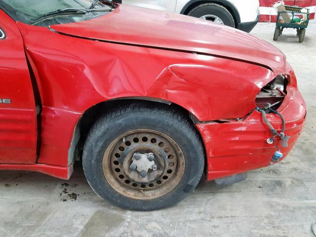 1G2NE52T9XM936279 - 1999 PONTIAC GRAND AM S RED photo 10