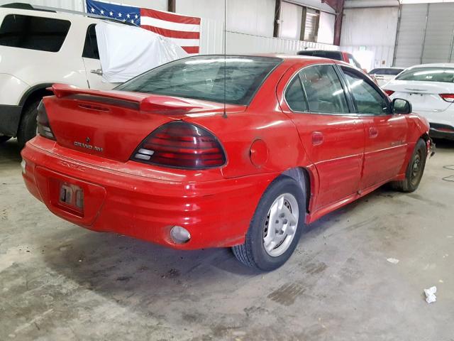 1G2NE52T9XM936279 - 1999 PONTIAC GRAND AM S RED photo 4
