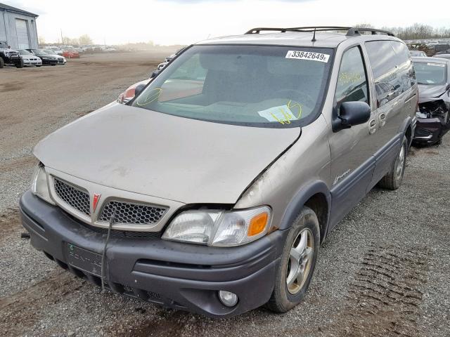 1GMDX03E21D128394 - 2001 PONTIAC MONTANA TAN photo 2