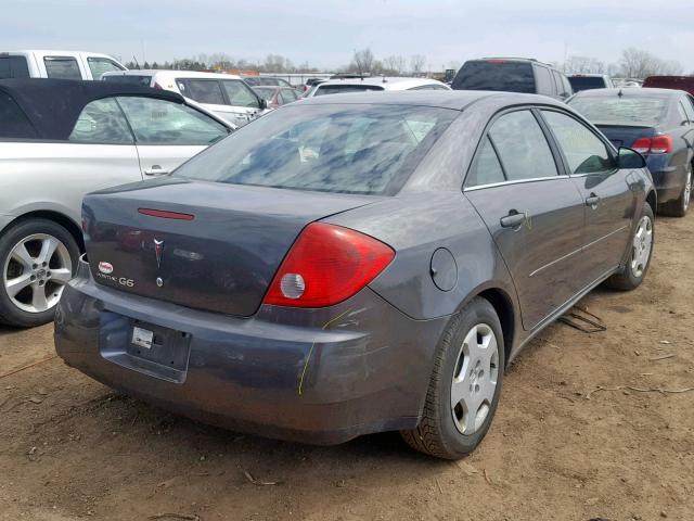 1G2ZF58B474211945 - 2007 PONTIAC G6 VALUE L GRAY photo 4