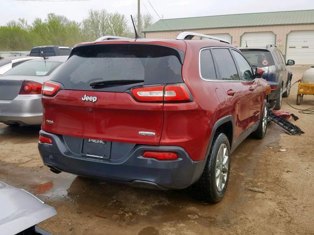 1C4PJLCB1FW572890 - 2015 JEEP CHEROKEE L RED photo 4