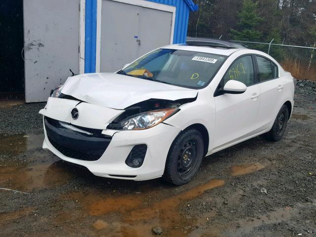 JM1BL1V71C1594866 - 2012 MAZDA 3 I WHITE photo 2