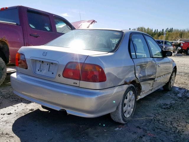 2HGEJ661XYH924461 - 2000 HONDA CIVIC BASE SILVER photo 4