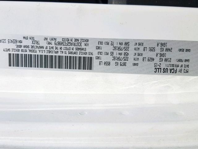 3C6TRVAG2FE509879 - 2015 RAM PROMASTER Ağ foto 10