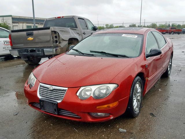 2C3HE66G24H630197 - 2004 CHRYSLER 300M RED photo 2