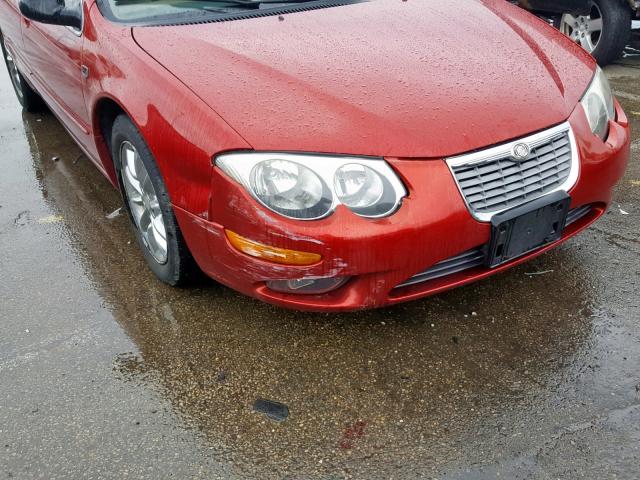 2C3HE66G24H630197 - 2004 CHRYSLER 300M RED photo 9