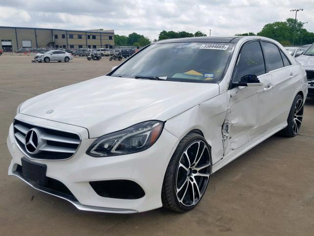 WDDHF5KB8EA807967 - 2014 MERCEDES-BENZ E 350 WHITE photo 2