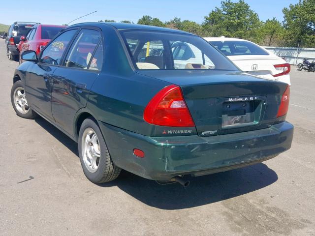 JA3AY26C1YU010386 - 2000 MITSUBISHI MIRAGE DE GREEN photo 3