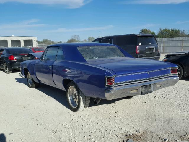 136177Z159184 - 1967 CHEVROLET CHEVELL BLUE photo 3