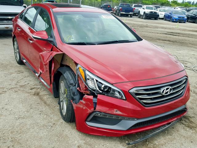 5NPE34AF0HH487416 - 2017 HYUNDAI SONATA SPO RED photo 1