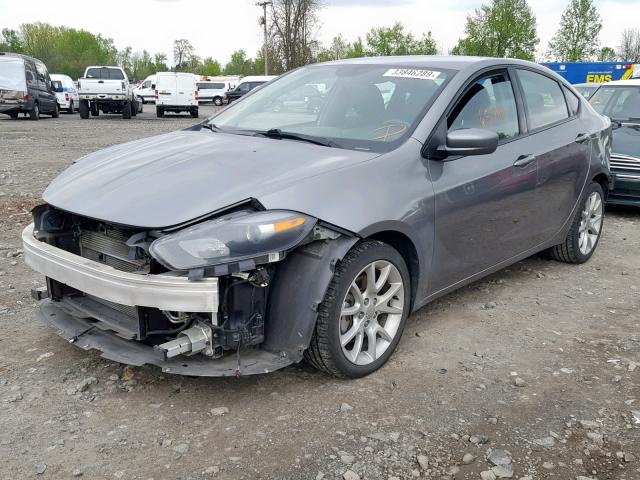 1C3CDFBA4DD345710 - 2013 DODGE DART SXT GRAY photo 2