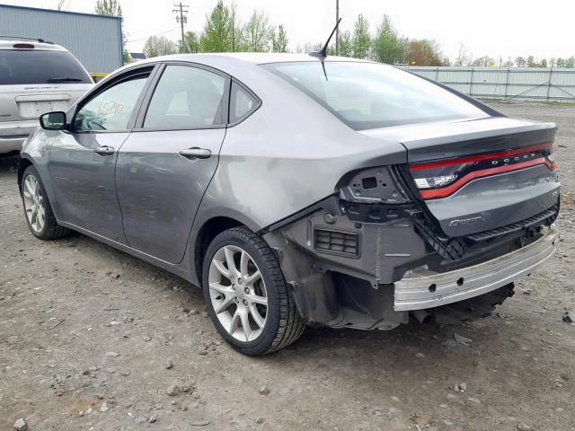 1C3CDFBA4DD345710 - 2013 DODGE DART SXT GRAY photo 3