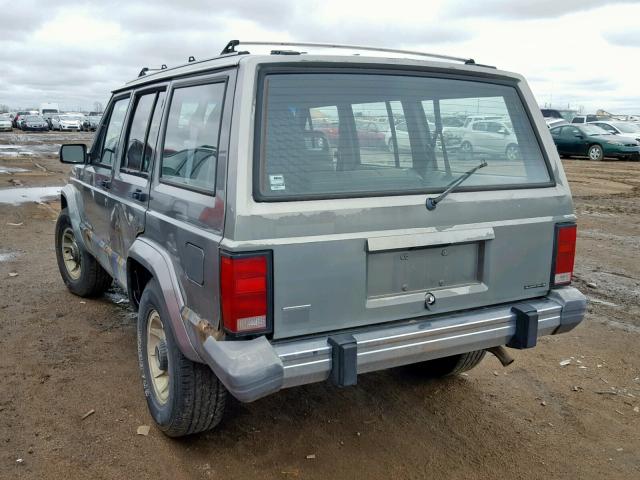 1J4FJ58L9LL250451 - 1990 JEEP CHEROKEE GRAY photo 3