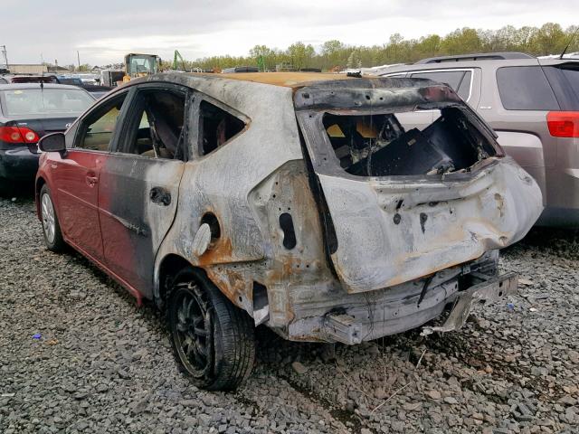 JTDZN3EU9C3136569 - 2012 TOYOTA PRIUS V RED photo 3