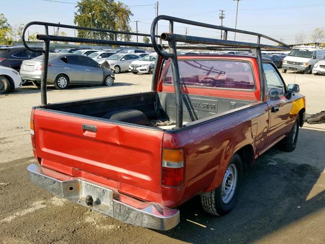 4TARN81A9PZ100808 - 1993 TOYOTA PICKUP 1/2 RED photo 4