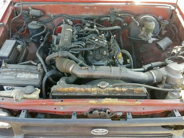 4TARN81A9PZ100808 - 1993 TOYOTA PICKUP 1/2 RED photo 7