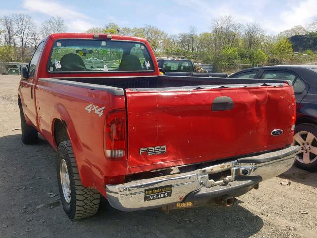 1FTSF31F5YEB27336 - 2000 FORD F350 SRW S RED photo 3