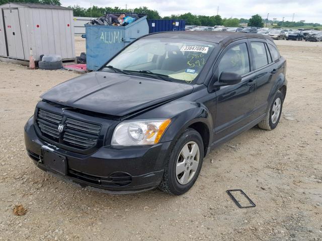 1B3HB28B28D586592 - 2008 DODGE CALIBER BLACK photo 2