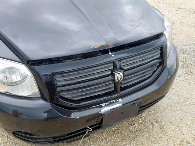 1B3HB28B28D586592 - 2008 DODGE CALIBER BLACK photo 9