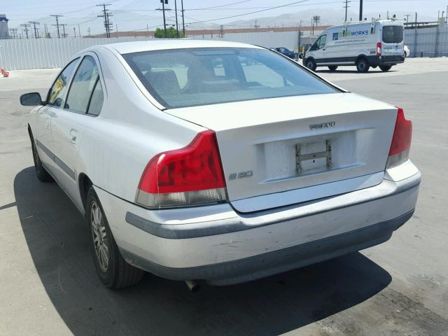 YV1RS64A342316780 - 2004 VOLVO S60 SILVER photo 3