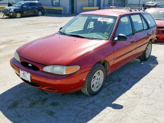 3FALP15P7VR167649 - 1997 FORD ESCORT LX RED photo 2