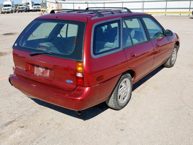 3FALP15P7VR167649 - 1997 FORD ESCORT LX RED photo 4